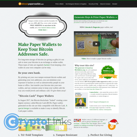 Bitcoinpaperwallet Bitcoinpaperwallet Com Cryptocurrency Paper - 