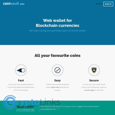 CoinVault Multi Wallet - Coinvault.io - Cryptocurrency Wallet