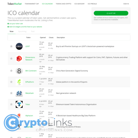 ico calendar crypto