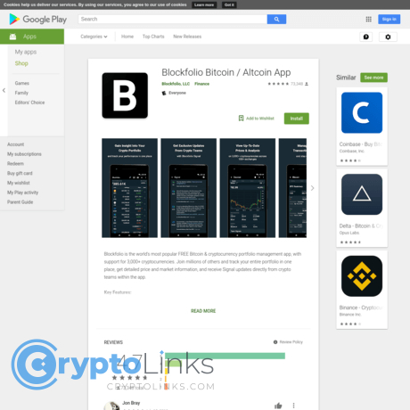 blockfolio app remove % of bitcoin