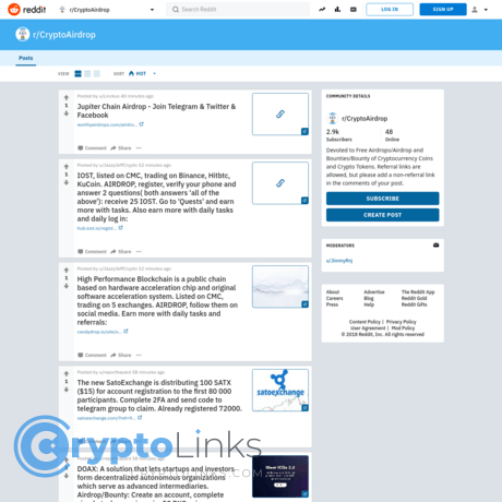 R Cryptoairdrop Reddit Com Crypto Airdrops