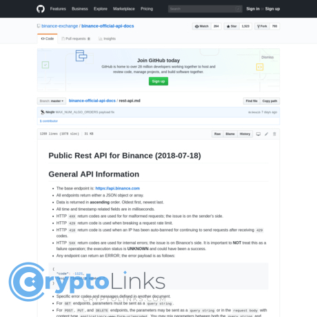 binance api github