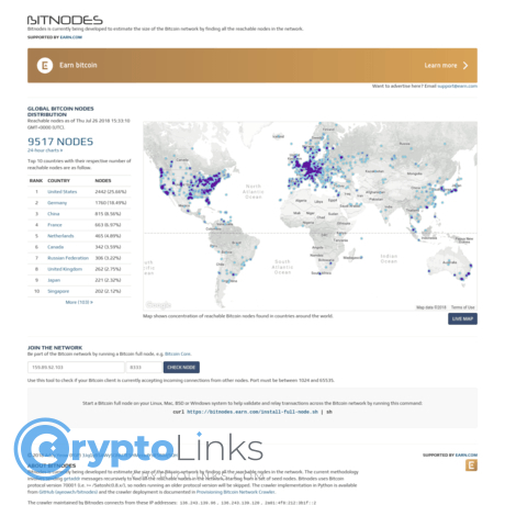 Bitnodes Bitnodes Earn Com Crypto Stats - 