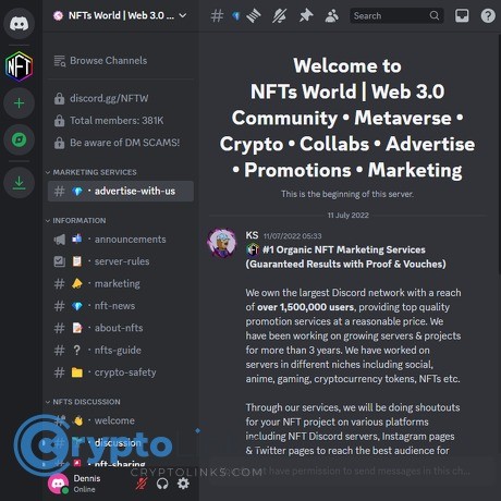NFTs World | Web 3.0 Community . Metaverse . Crypto . Collabs . Advertise . Promotions . Marketing