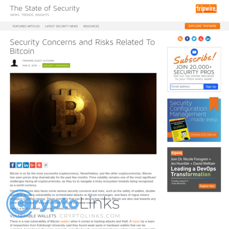 Security Concerns and Risks Related To Bitcoin