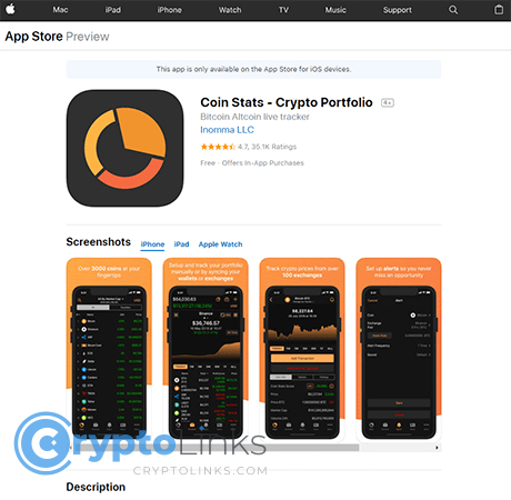Coin Stats - Crypto Portfolio - Itunes.apple.com - Cryptocurrency App