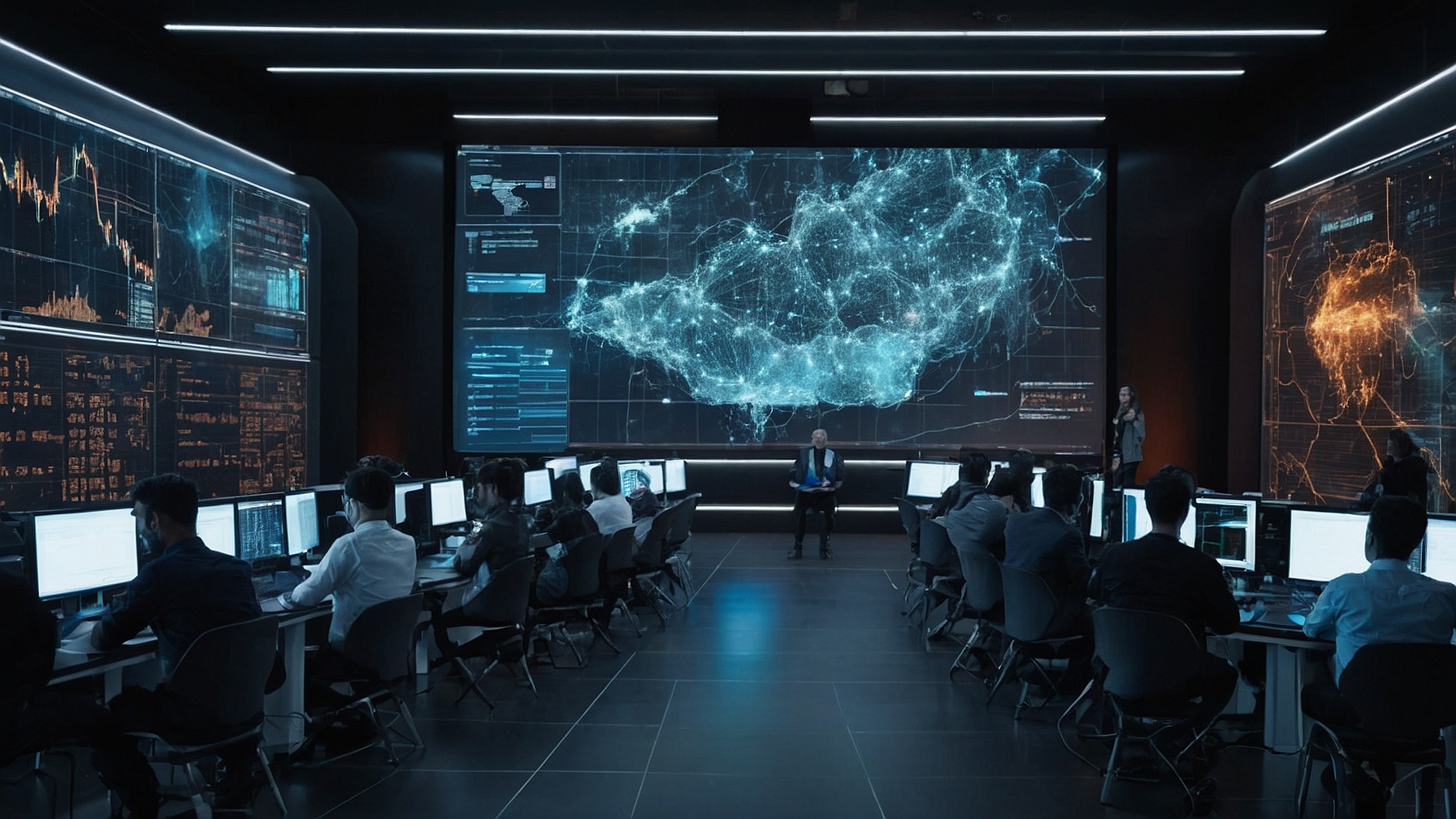 volatile stock exchange full of speculative screens