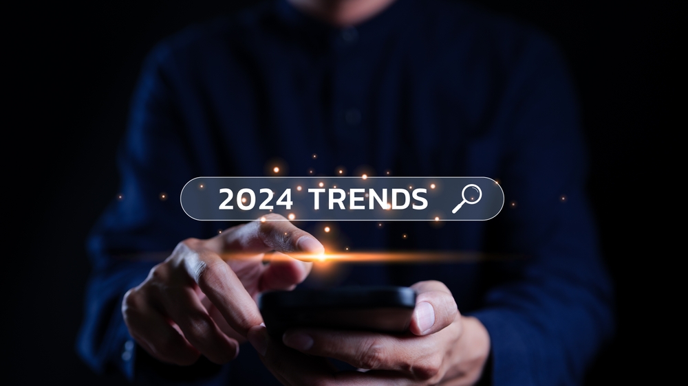 Trends 2024 year concept. 