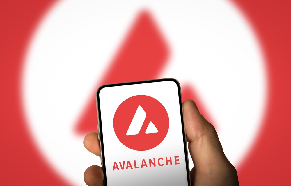  Avalanche Avax cryptocurrency logo displayed on smartphone