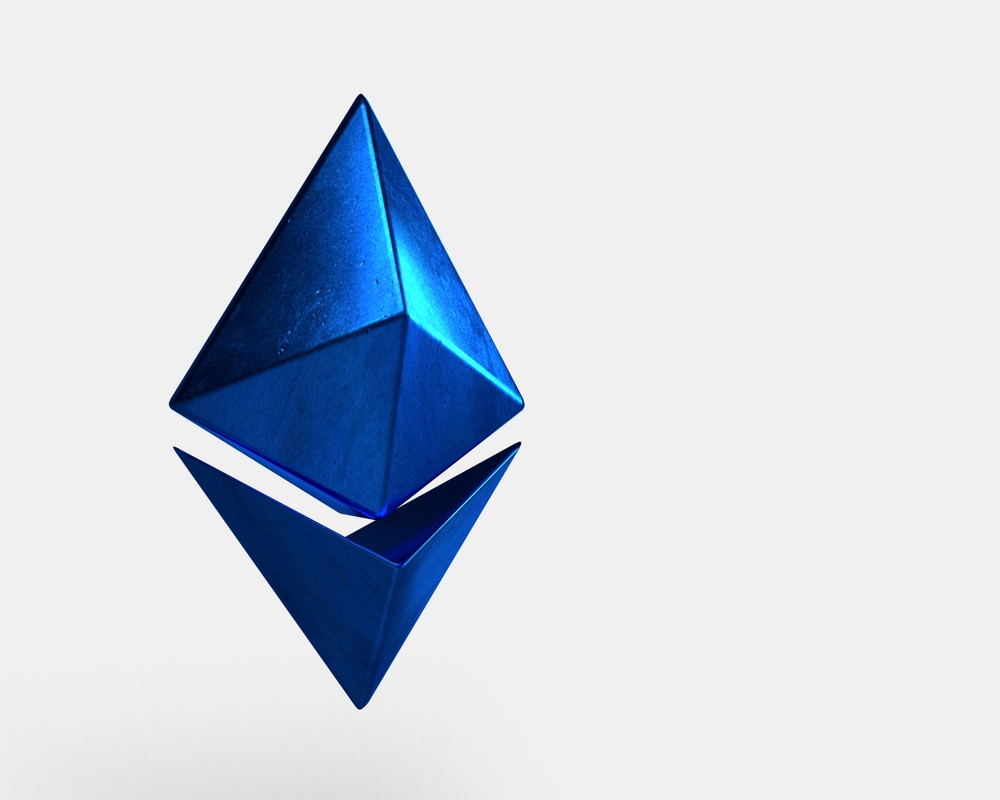 ethereum logo isolated on white background.