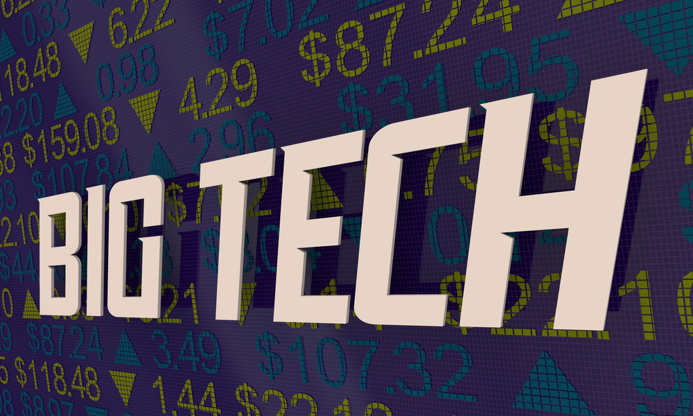 Big Tech Giant Technology Companies Stock Market Leaders 3d Illustration