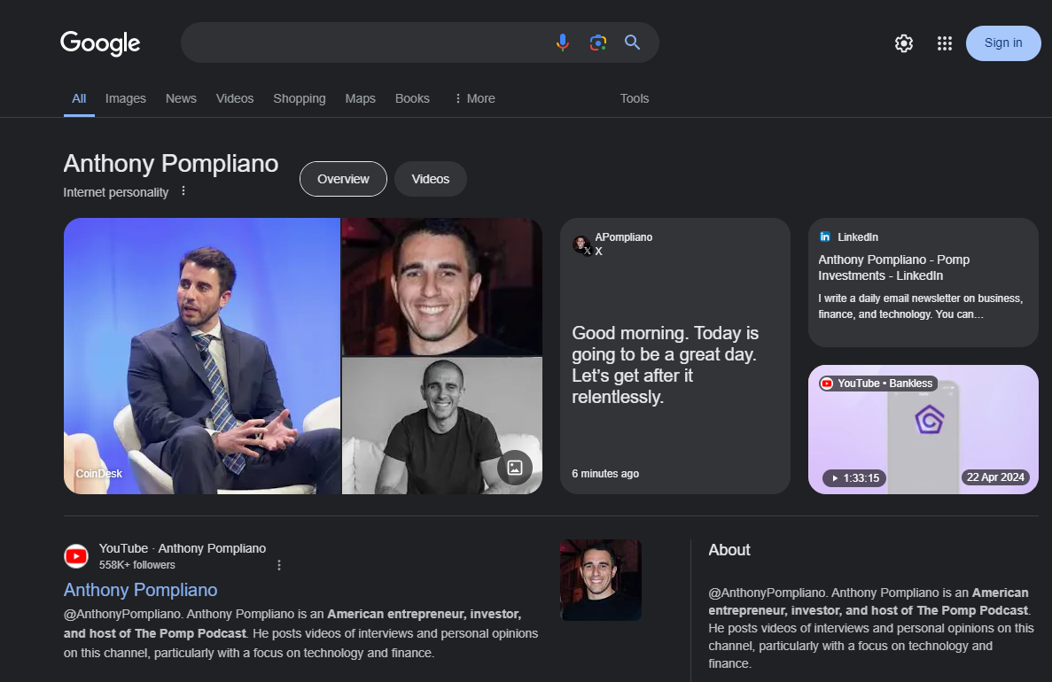 Anthony Pompliano Internet personality 