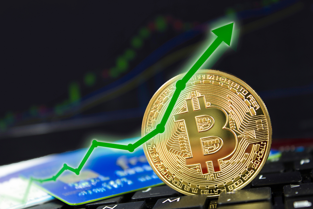 Upswing rising value for bitcoin and other cryptocurrencies. 