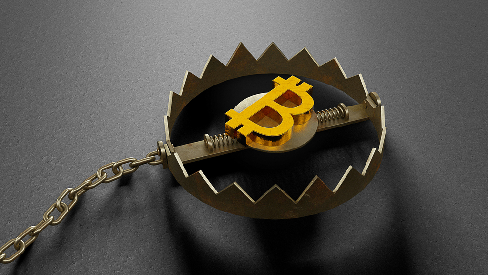 Bitcoin as bait in a trap. Risky investment.