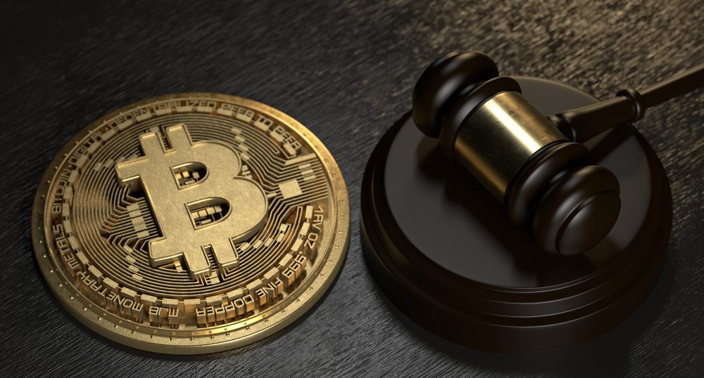 NFT Non Fungible Token Digital Bitcoin Crypto Currency Law Lawyer Regulation With Judge Hammer 3D Illustration