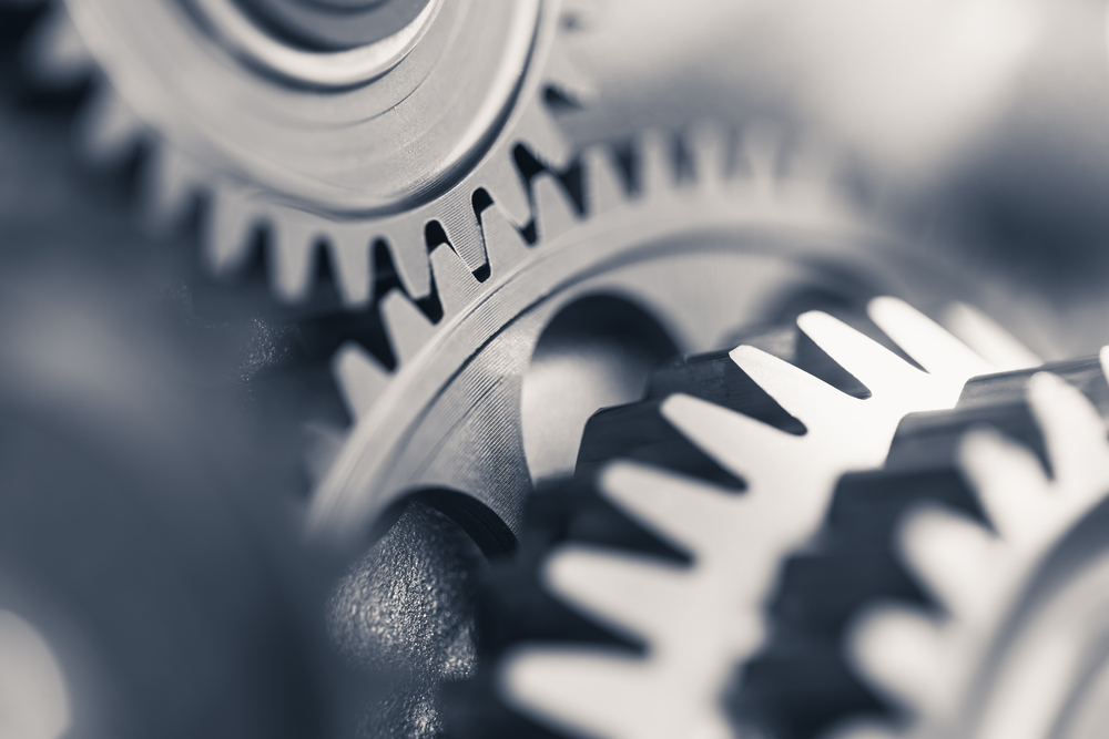 engine gear wheels, industrial background