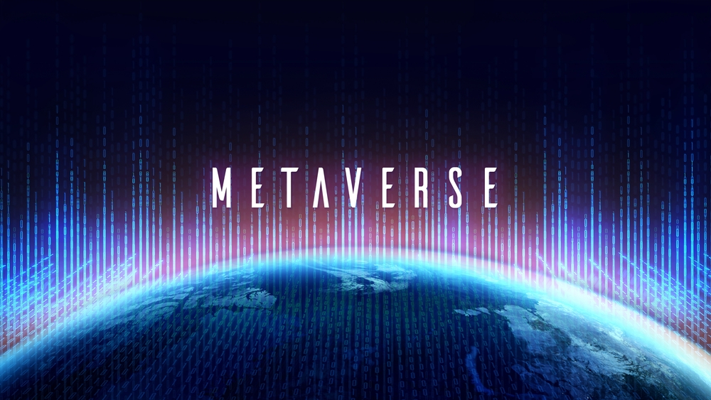 Metaverse, Meta. Digital reality that combines social media, online gaming, augmented reality (AR), virtual reality (VR), and cryptocurrencies. Elements of this image furnished by NASA