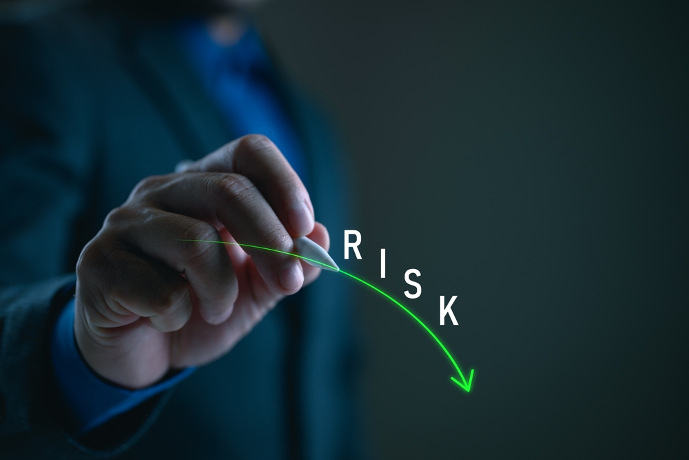 Business concept Risk management and mitigation to reduce exposure for financial investment, projects, engineering, businesses.