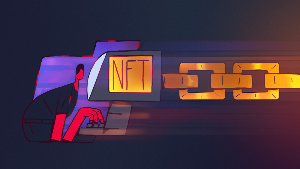 NFT non-fungible tokens Minted Creation. art and collectables illustration, use blockchain technology to create unique digital items for crypto art, crypto-collectibles and crypto-gaming.