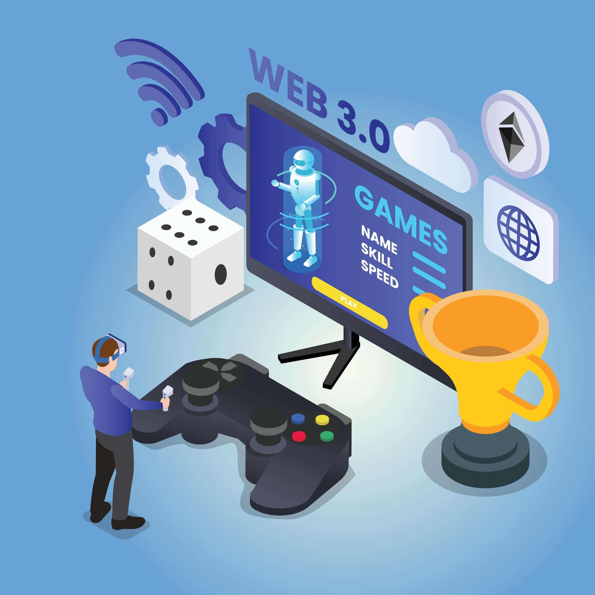 Playing game on ehtereum blockchain metaverse