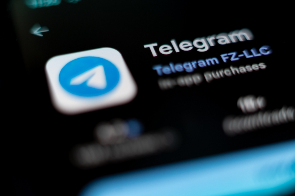 Telegram Chat Messenger mobile app in Play Store on screen