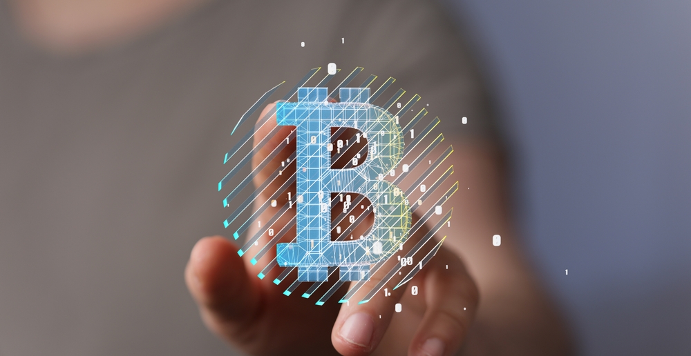 Digital Bitcoin Currency Transaction Concept