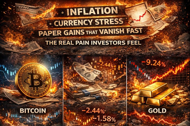 The pain inflation, currency stress, and “paper gains” that vanish fast