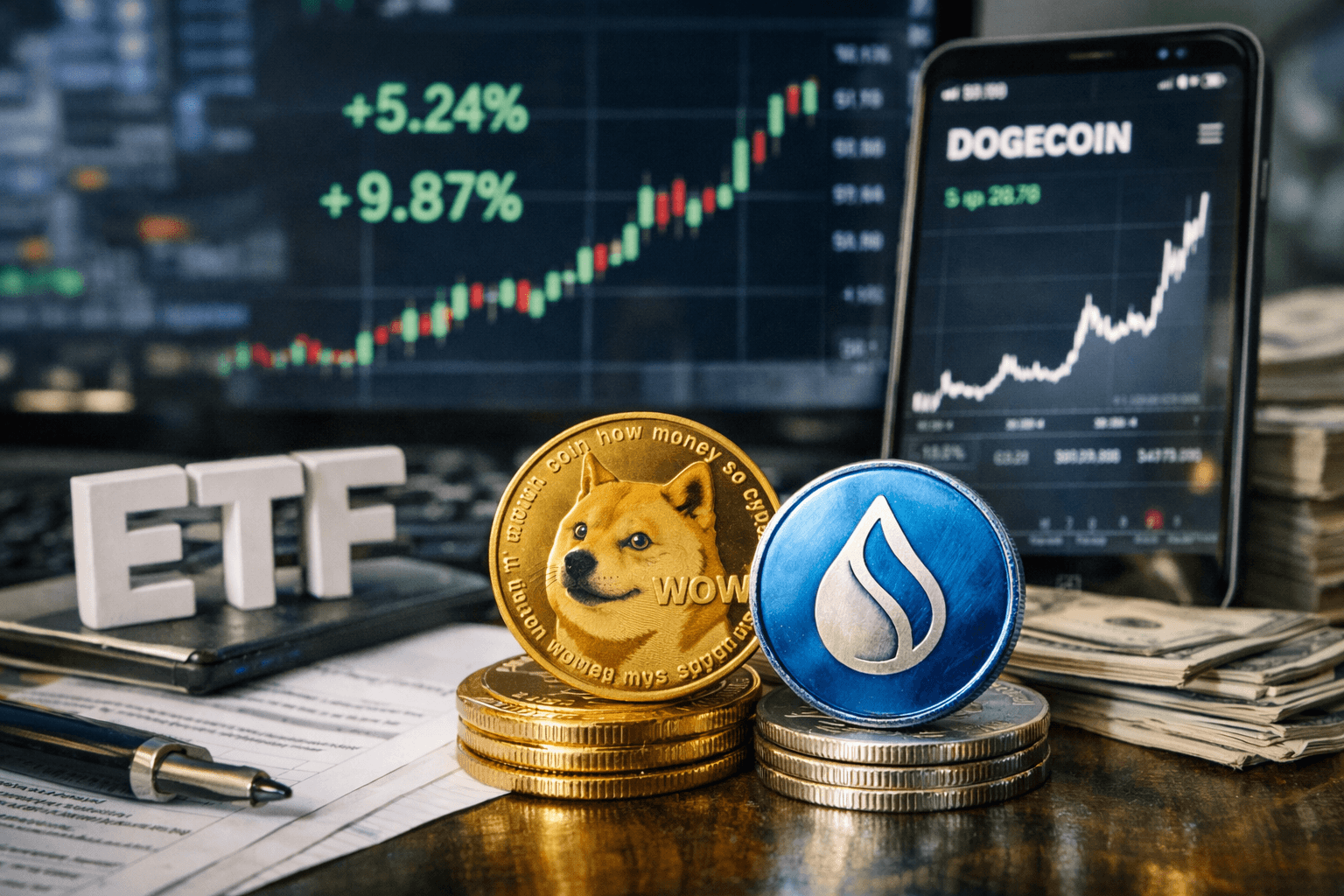 4 New ETFs Just Launched — Why Dogecoin and SUI Jumped 5–10% in Days (and What Happens Next)