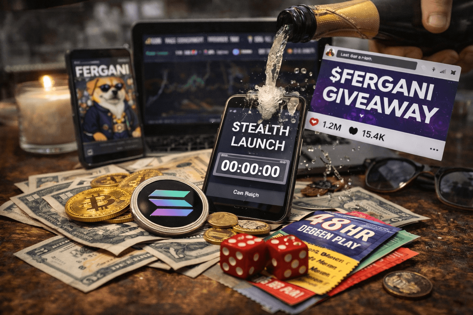 What happened in the last 48 hours $FERGANI, giveaway virality, and the “stealth-launch” effect