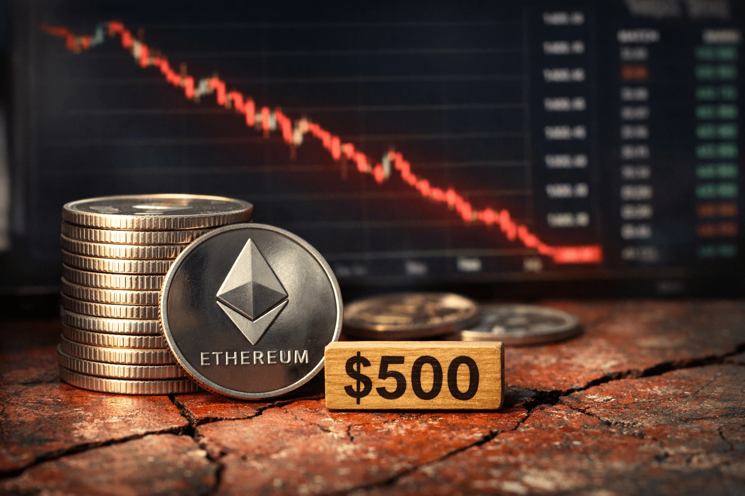 Ethereum’s Red Streak Hits 6 Months Is $500 ETH Next Before the Bounce