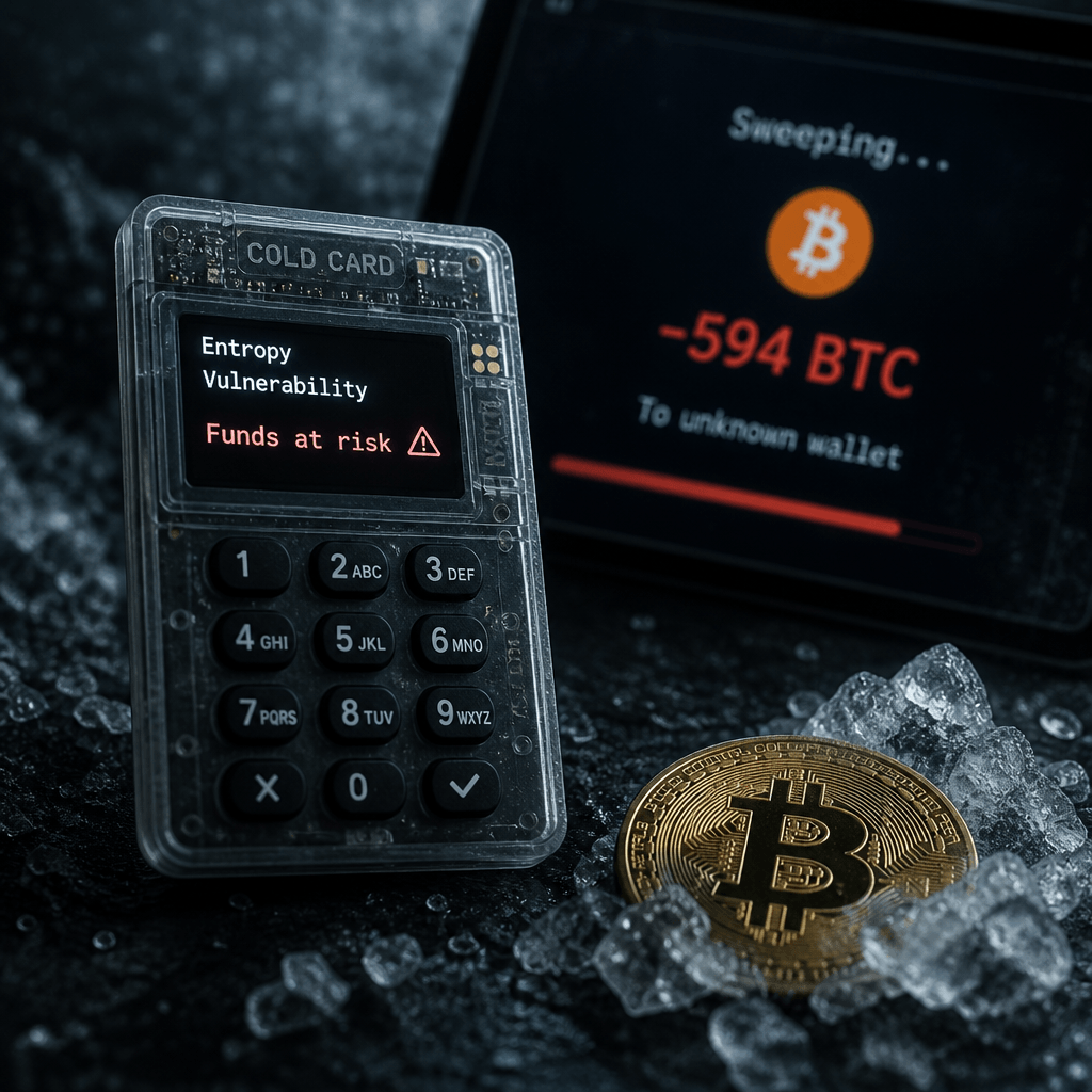 Coldcard Mk3 Entropy Bug 594 BTC Swept—Who Must Migrate Now