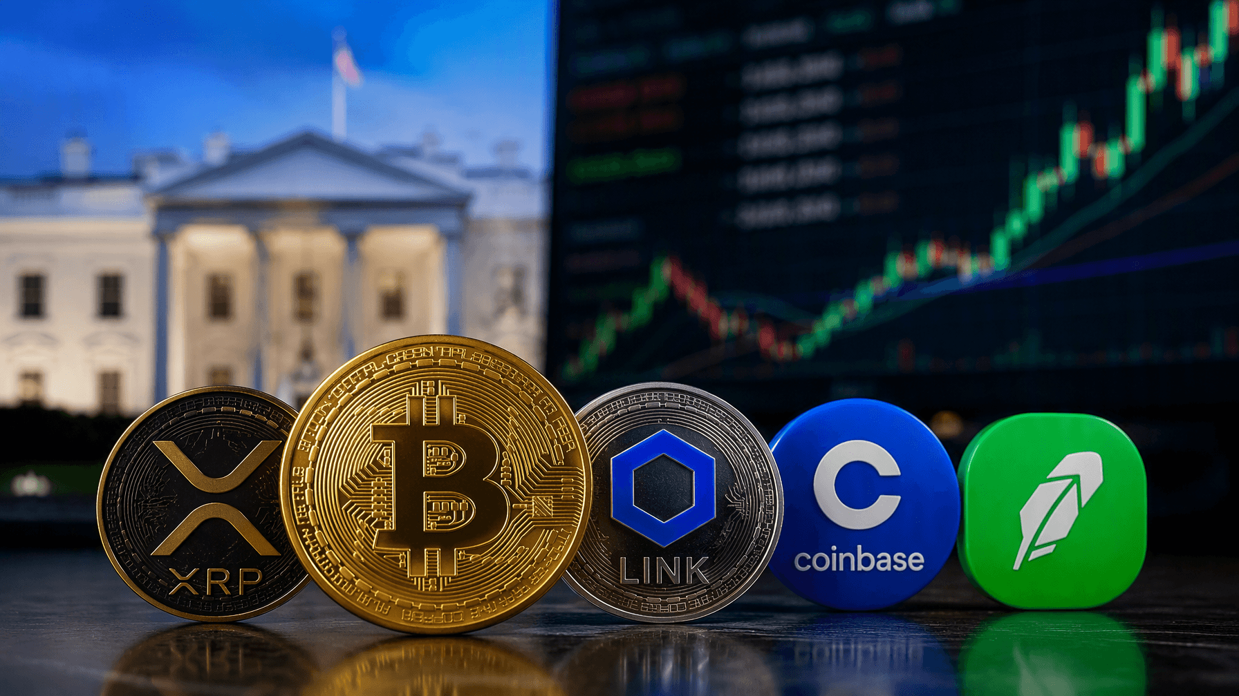 Could the meeting move Bitcoin, XRP, LINK, COIN or HOOD