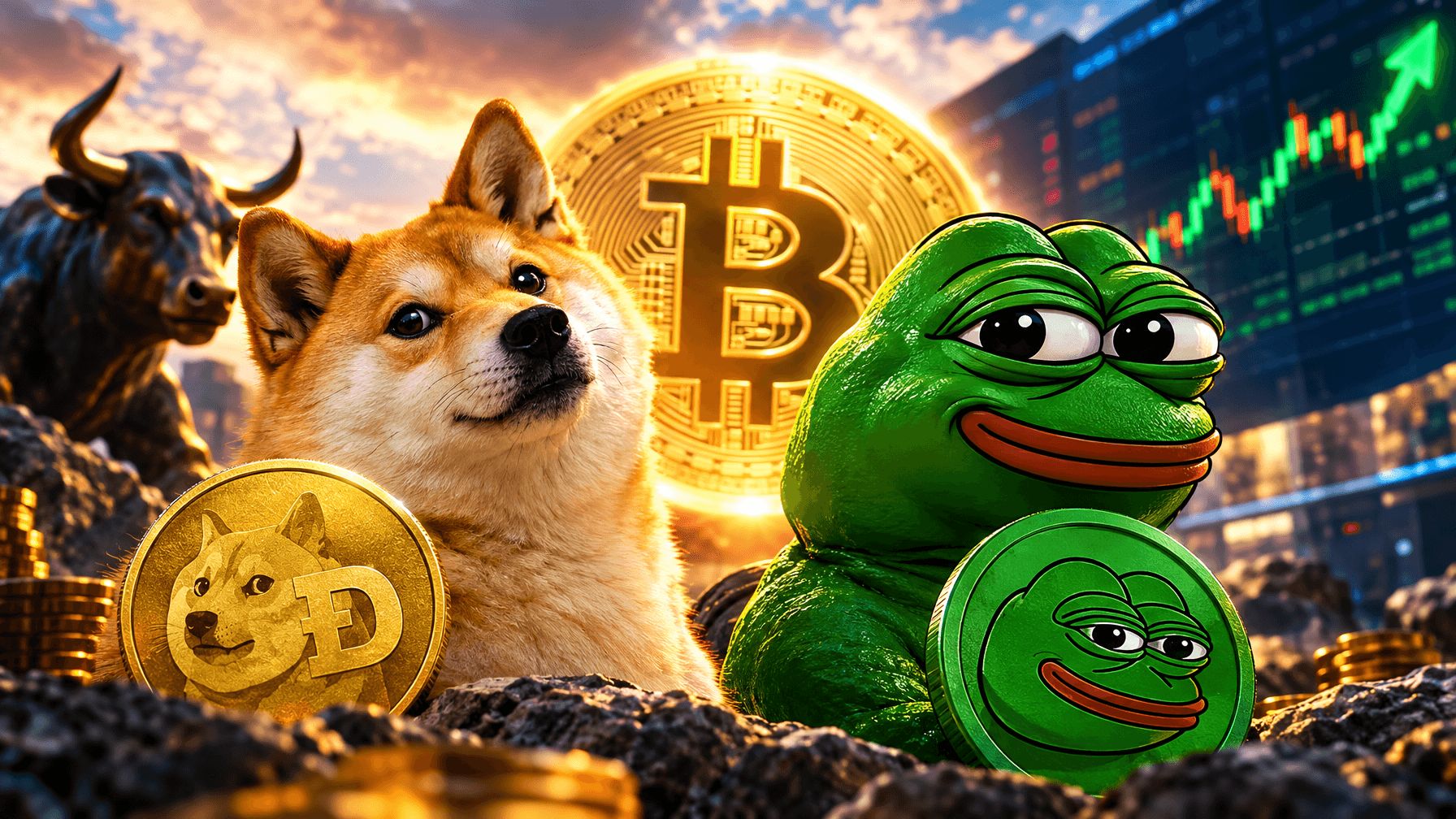 Dogecoin and PEPE Surge as Bitcoin Rally Sparks Memecoin Rotation