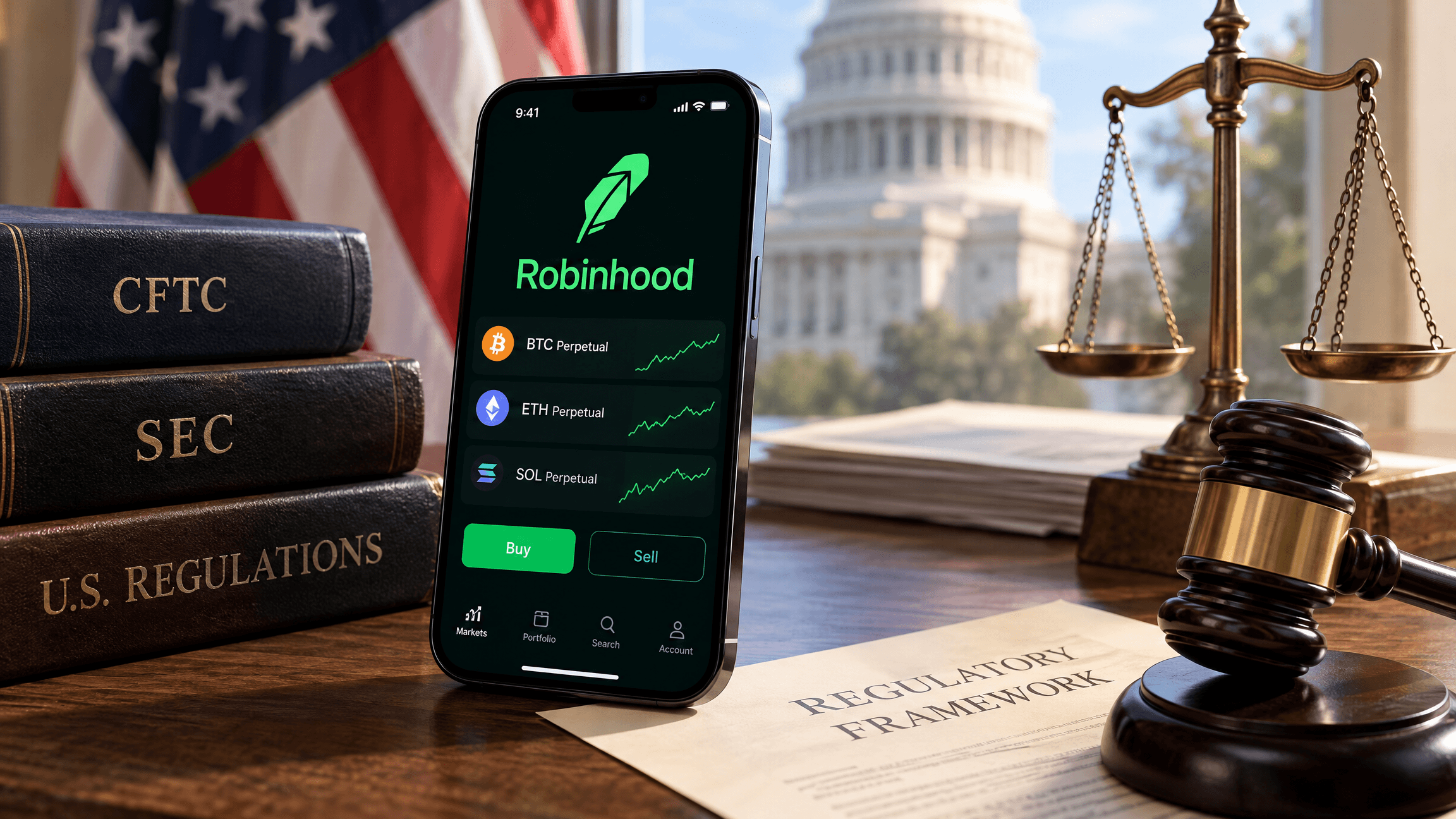 How are Robinhood’s U.S. perpetual futures actually regulated