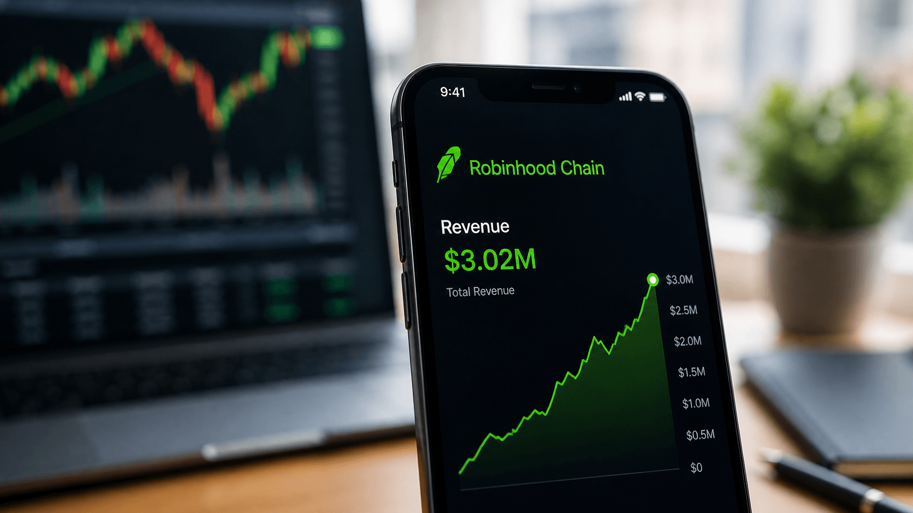 Robinhood Chain revenue has already blown past the $1.9M catalyst