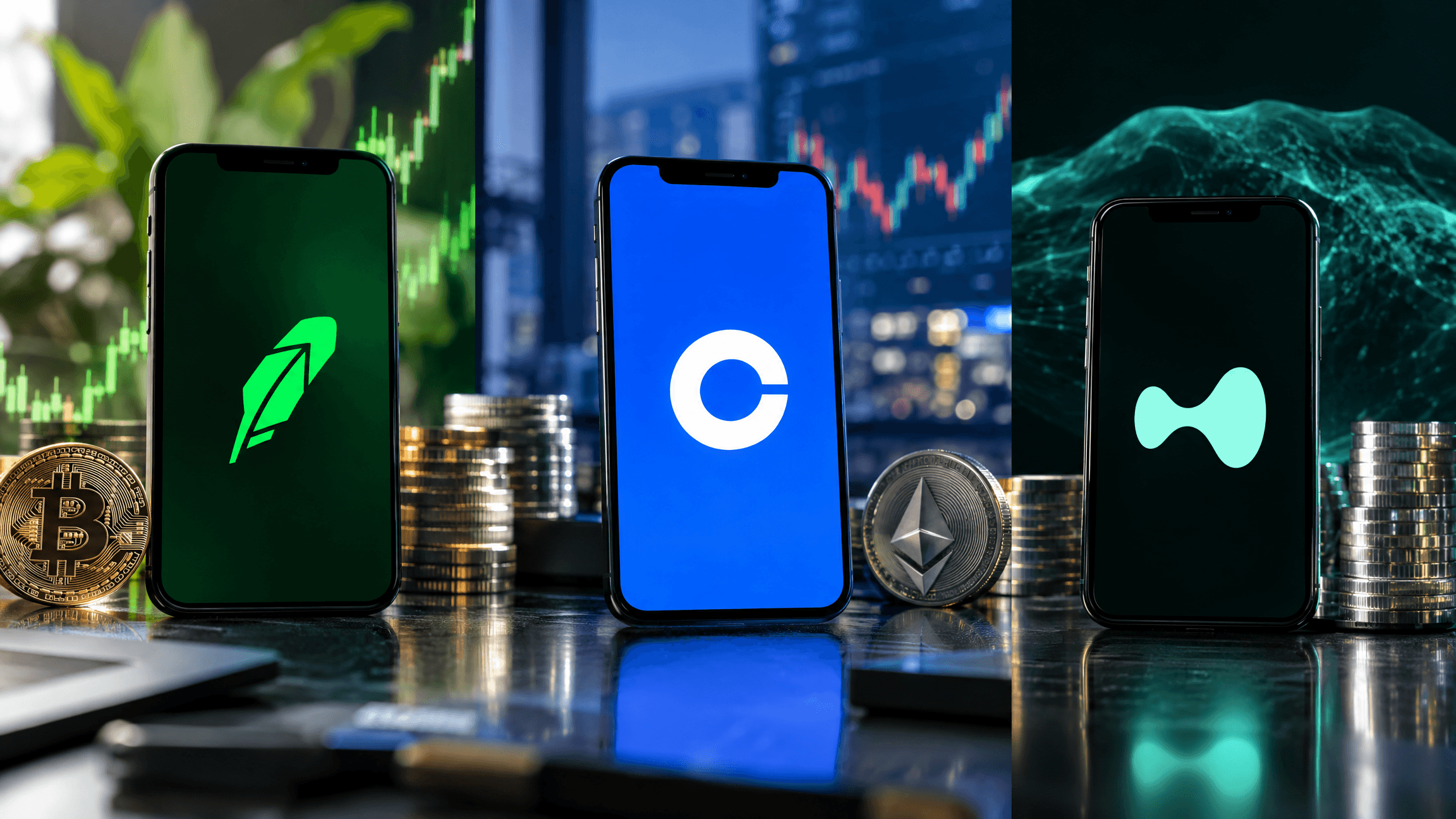 Robinhood versus Coinbase and Hyperliquid.