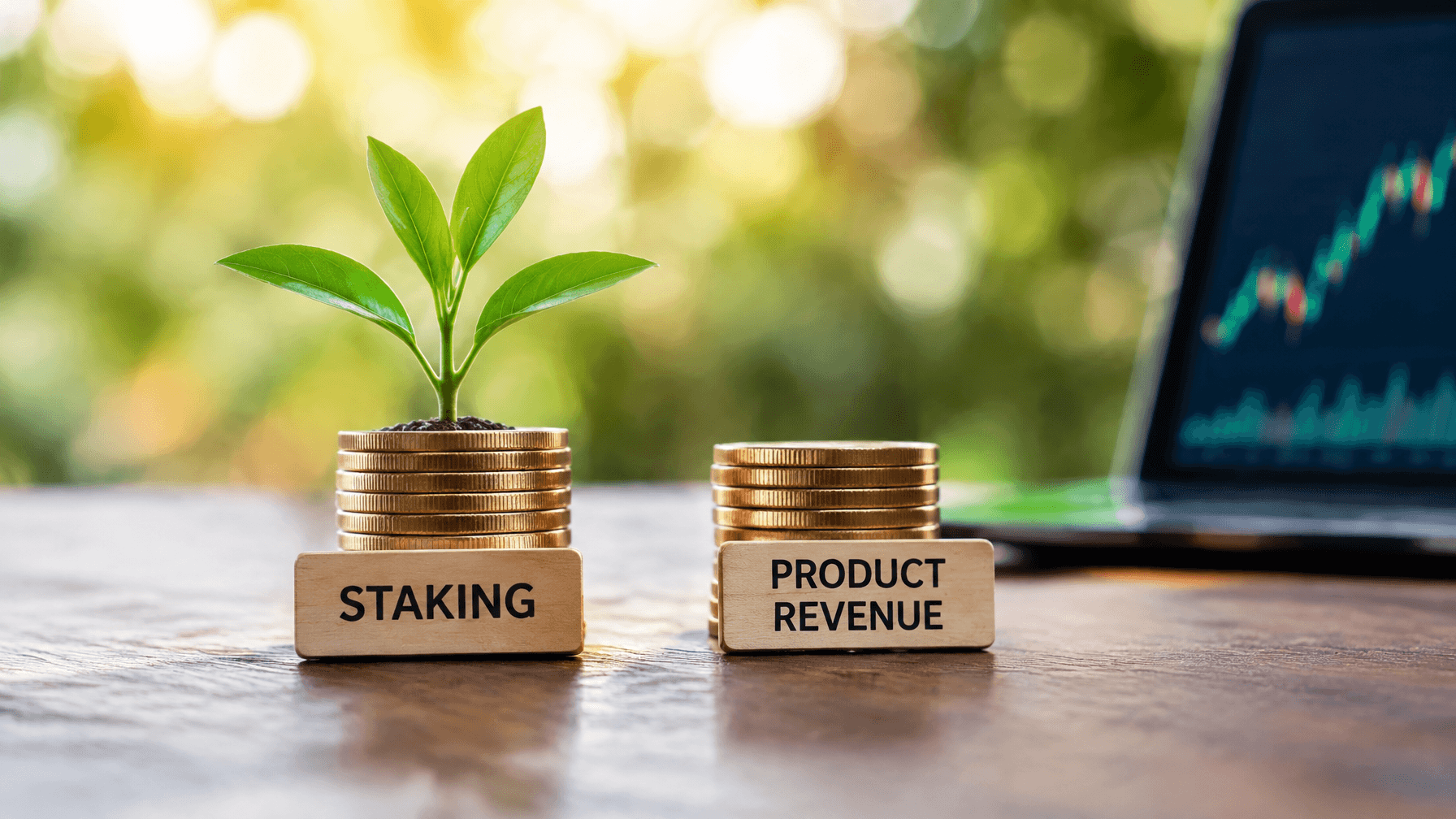 Staking is not the same thing as product revenue