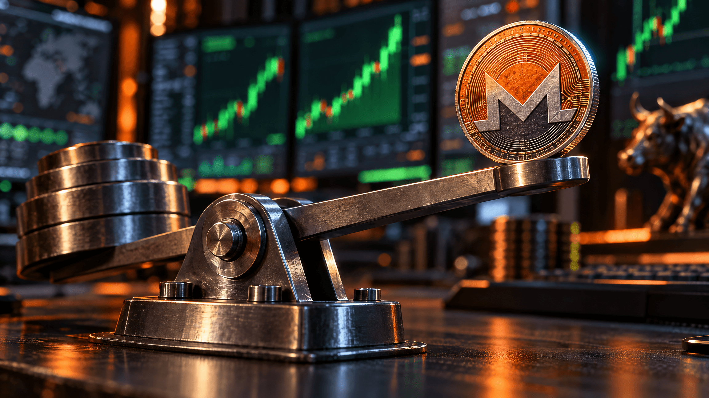 How much of Monero's rally involves leverage